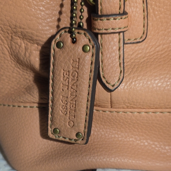 Tignanello Tan Leather Satchel - Picture 2 of 10